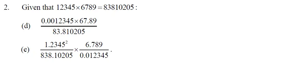 Question 6 - Eton College – 13 Plus Scholarship Exam 2010 – Maths B