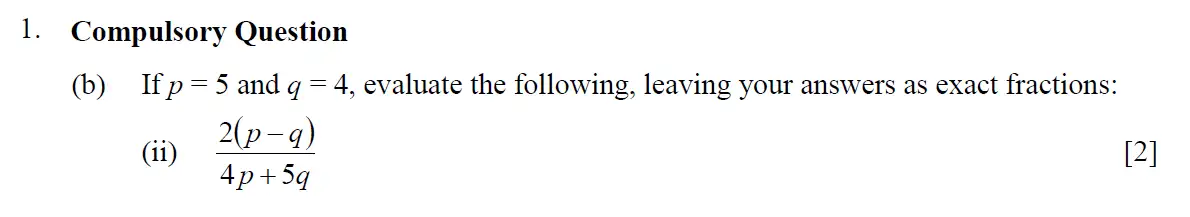 Question 3 - Eton College – 13 Plus Scholarship Exam 2011 – Maths A