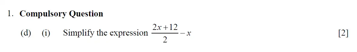 Question 5 - Eton College – 13 Plus Scholarship Exam 2011 – Maths A