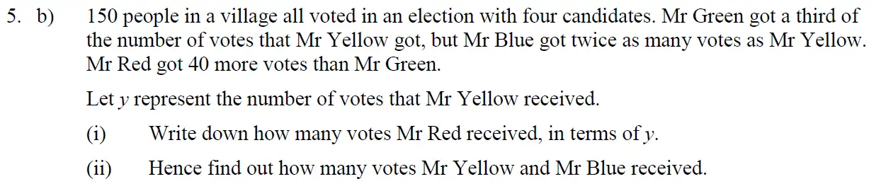 Question 10 - Eton College – 13 Plus Scholarship Exam 2011 – Maths B
