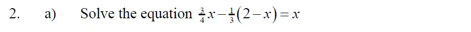 Question 4 - Eton College – 13 Plus Scholarship Exam 2011 – Maths B
