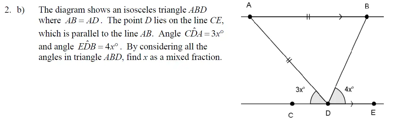 Question 5 - Eton College – 13 Plus Scholarship Exam 2011 – Maths B
