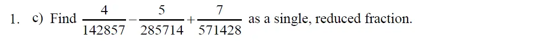 Question 3 - Eton College – 13 Plus Scholarship Exam 2012 – Maths B