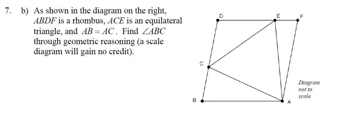 Question 31 - Eton College – 13 Plus Scholarship Exam 2012 – Maths B