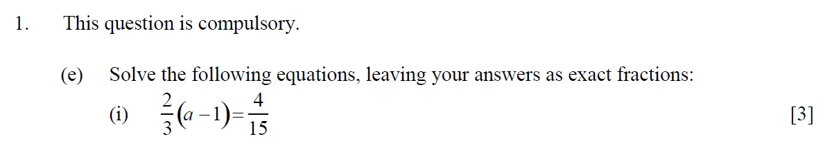 Question 6 - Eton College – 13+ Scholarship Exam 2013 – Maths A