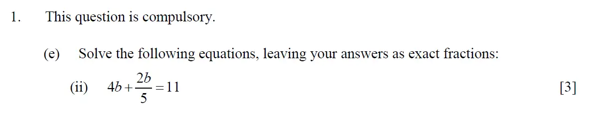 Question 7 - Eton College – 13+ Scholarship Exam 2013 – Maths A