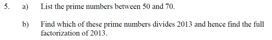 Question 13 - Eton College – 13+ Scholarship Exam 2013 – Maths B