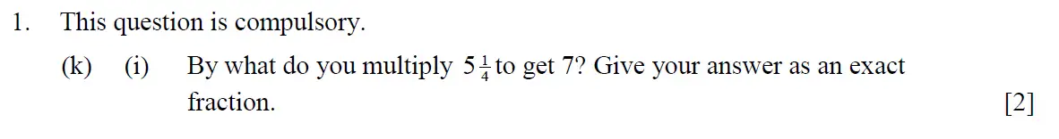 Question 15 - Eton College – 13+ Scholarship Exam 2014 – Maths A