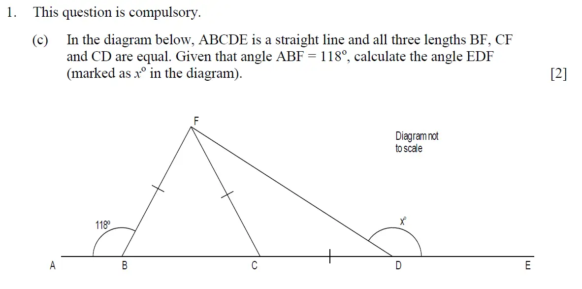 Question 4 - Eton College – 13+ Scholarship Exam 2014 – Maths A