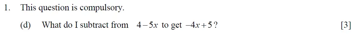 Question 5 - Eton College – 13+ Scholarship Exam 2014 – Maths A