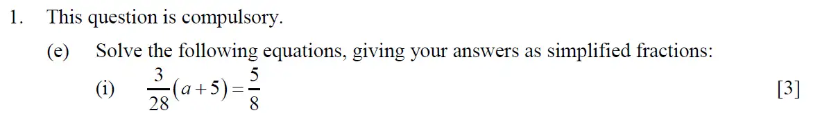 Question 6 - Eton College – 13+ Scholarship Exam 2014 – Maths A
