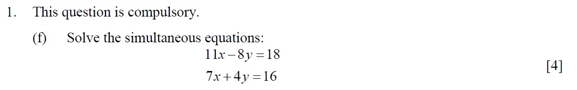 Question 8 - Eton College – 13+ Scholarship Exam 2014 – Maths A