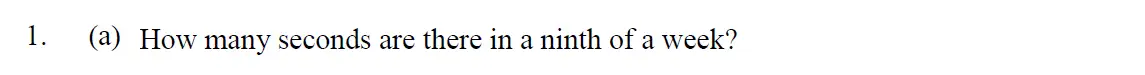 Question 1 - Eton College – 13+ Scholarship Exam 2014 – Maths B