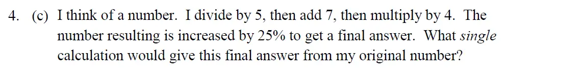 Question 10 - Eton College – 13+ Scholarship Exam 2014 – Maths B