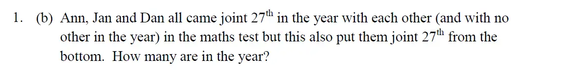 Question 2 - Eton College – 13+ Scholarship Exam 2014 – Maths B