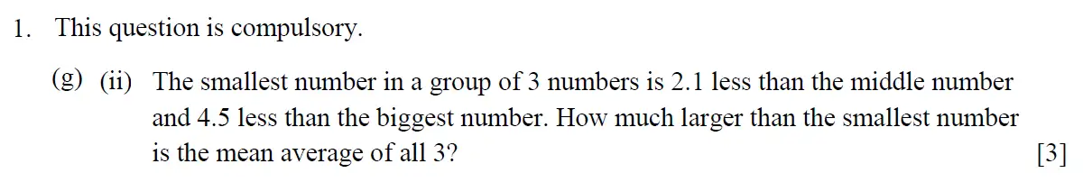 Question 12 - Eton College – 13+ Scholarship Exam 2015 – Maths A