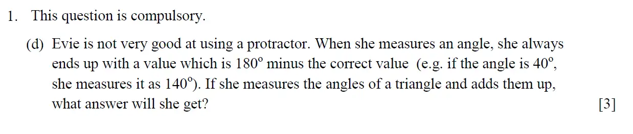 Question 7 - Eton College – 13+ Scholarship Exam 2015 – Maths A