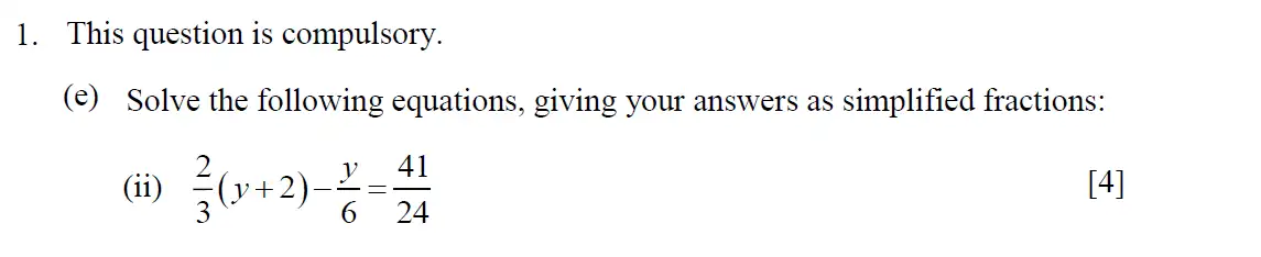 Question 9 - Eton College – 13+ Scholarship Exam 2015 – Maths A