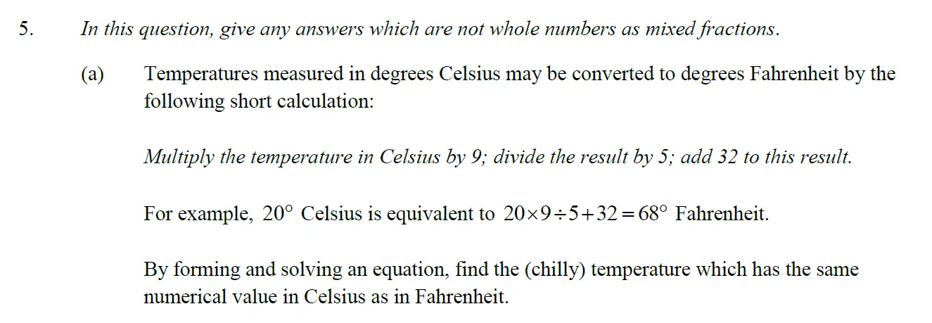 Question 11 - Eton College – 13+ Scholarship Exam 2015 – Maths B