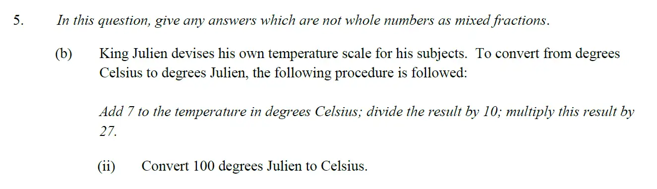 Question 13 - Eton College – 13+ Scholarship Exam 2015 – Maths B