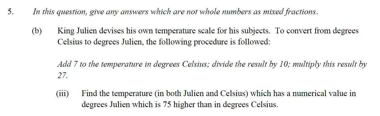 Question 14 - Eton College – 13+ Scholarship Exam 2015 – Maths B