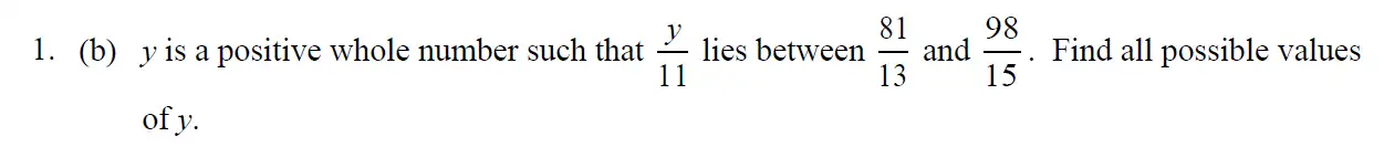 Question 3 - Eton College – 13+ Scholarship Exam 2015 – Maths B