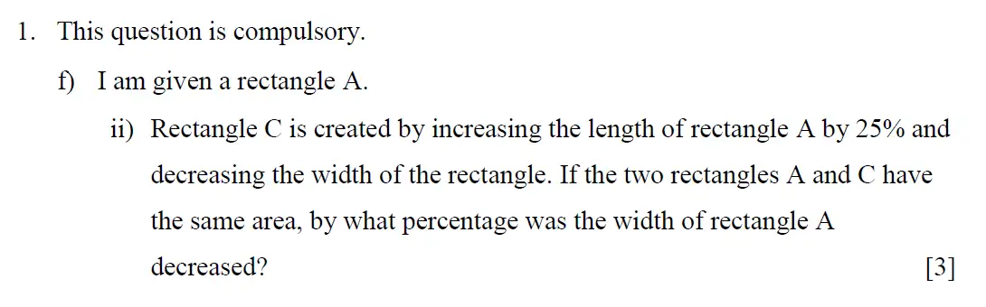 Question 10 - Eton College – 13 Plus Scholarship Exam 2016 – Maths A