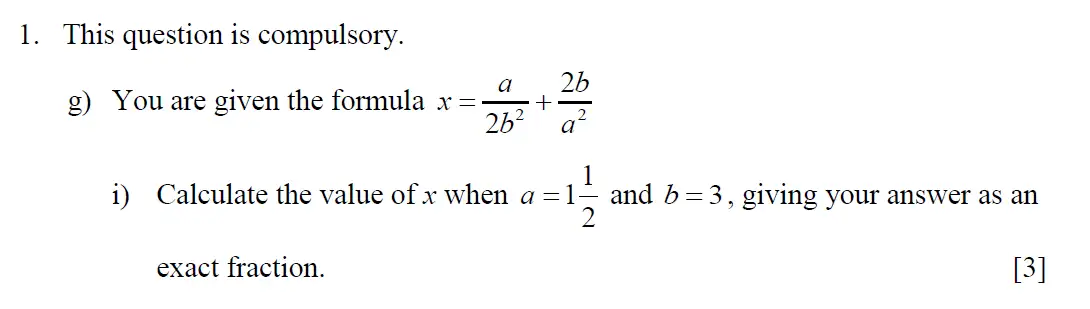 Question 11 - Eton College – 13 Plus Scholarship Exam 2016 – Maths A