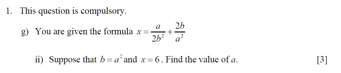 Question 12 - Eton College – 13 Plus Scholarship Exam 2016 – Maths A