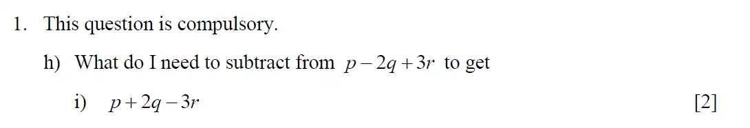 Question 13 - Eton College – 13 Plus Scholarship Exam 2016 – Maths A
