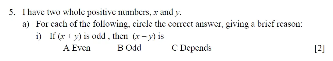 Question 30 - Eton College – 13 Plus Scholarship Exam 2016 – Maths A