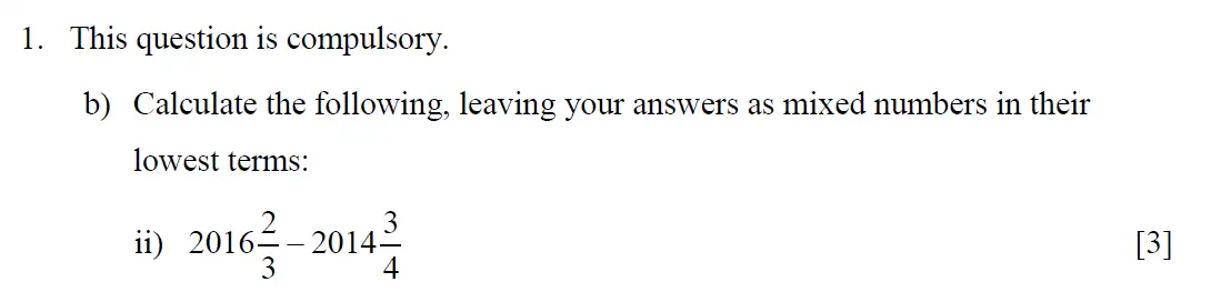Question 4 - Eton College – 13 Plus Scholarship Exam 2016 – Maths A