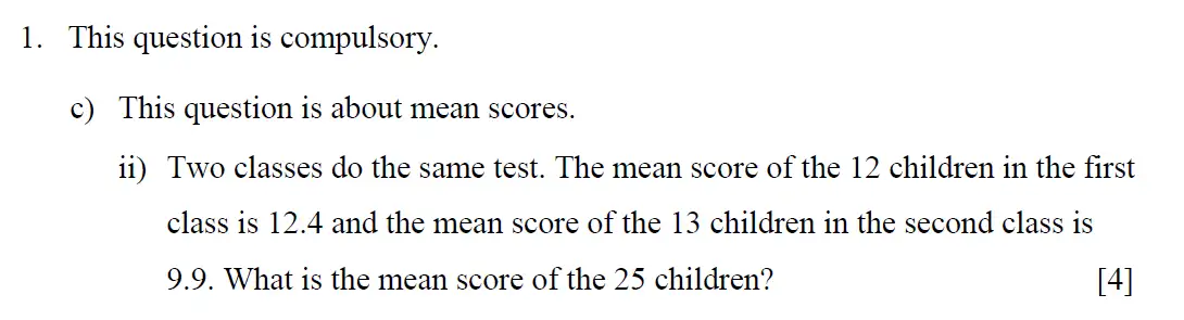 Question 6 - Eton College – 13 Plus Scholarship Exam 2016 – Maths A