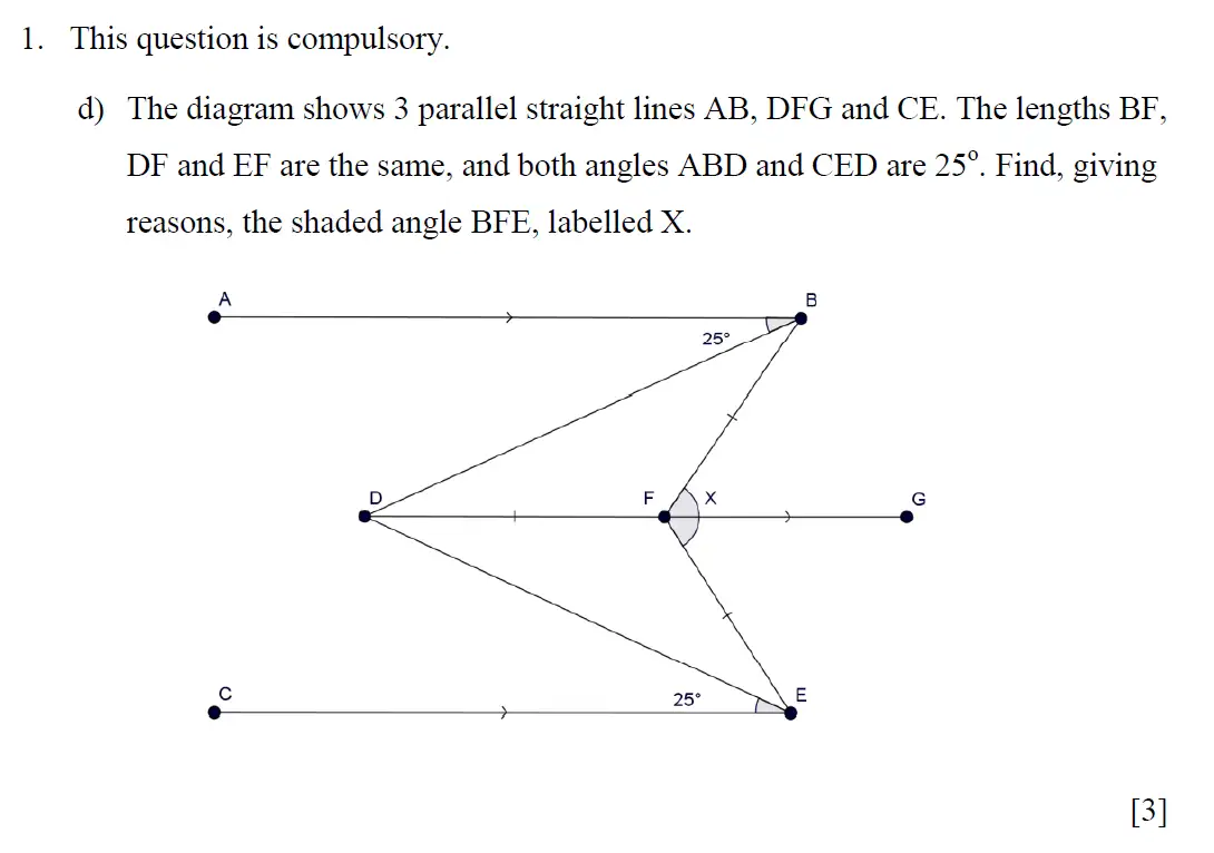 Question 7 - Eton College – 13 Plus Scholarship Exam 2016 – Maths A