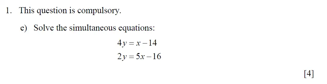 Question 8 - Eton College – 13 Plus Scholarship Exam 2016 – Maths A