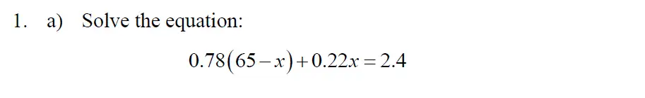 Question 1 - Eton College – 13 Plus Scholarship Exam 2016 – Maths B