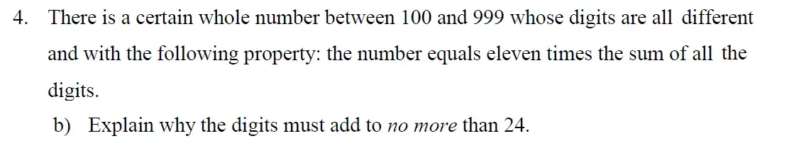 Question 11 - Eton College – 13 Plus Scholarship Exam 2016 – Maths B