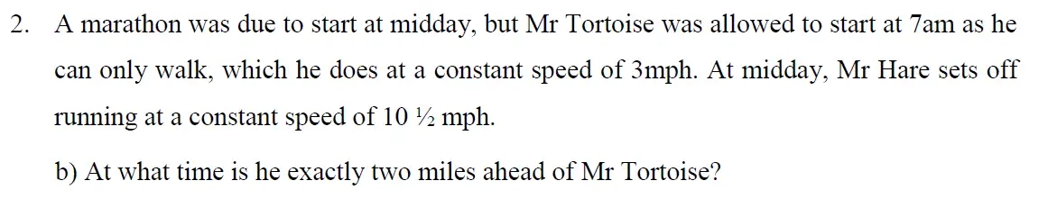 Question 4 - Eton College – 13 Plus Scholarship Exam 2016 – Maths B