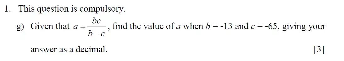 Question 10 - Eton College – 13 Plus Scholarship Exam 2017 – Maths A