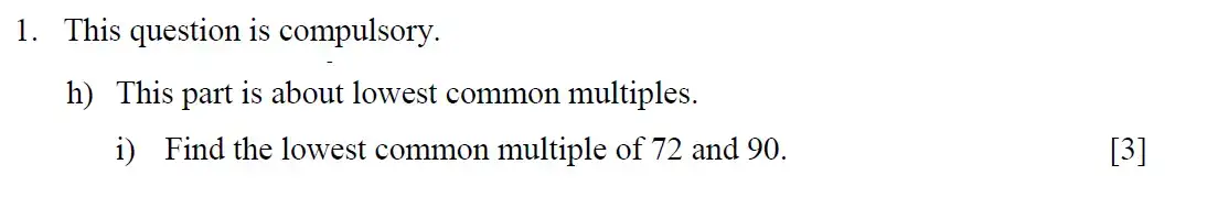 Question 11 - Eton College – 13 Plus Scholarship Exam 2017 – Maths A