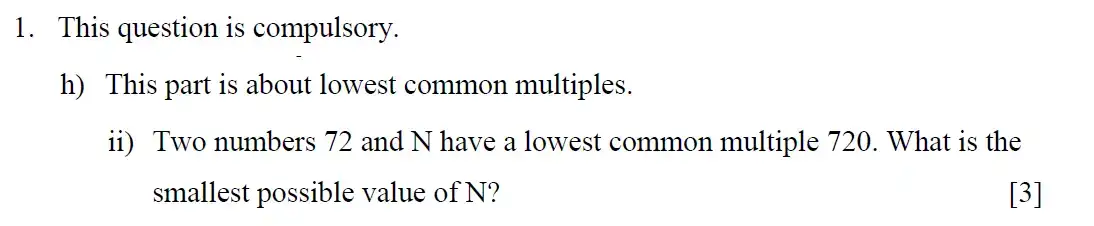 Question 12 - Eton College – 13 Plus Scholarship Exam 2017 – Maths A