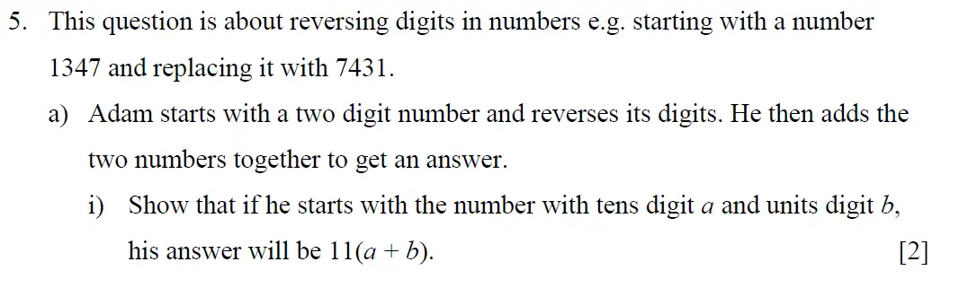Question 27 - Eton College – 13 Plus Scholarship Exam 2017 – Maths A
