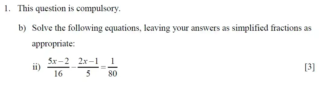 Question 4 - Eton College – 13 Plus Scholarship Exam 2017 – Maths A