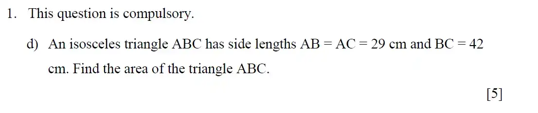 Question 6 - Eton College – 13 Plus Scholarship Exam 2017 – Maths A