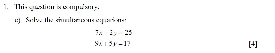Question 7 - Eton College – 13 Plus Scholarship Exam 2017 – Maths A