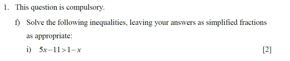 Question 8 - Eton College – 13 Plus Scholarship Exam 2017 – Maths A