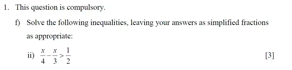 Question 9 - Eton College – 13 Plus Scholarship Exam 2017 – Maths A