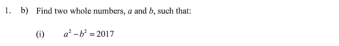 Question 2 - Eton College – 13 Plus Scholarship Exam 2017 – Maths B