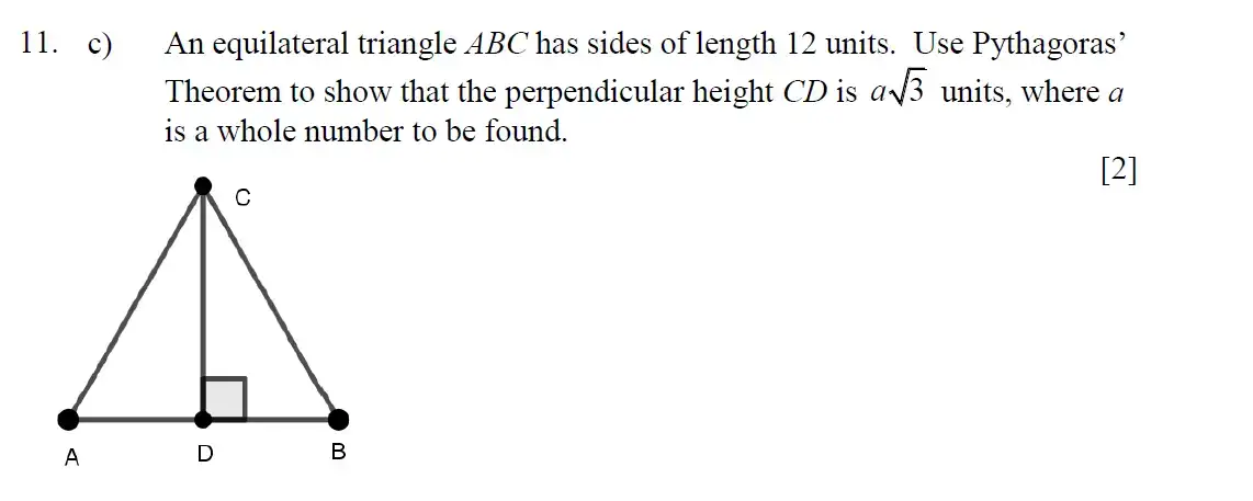 Question 14 - Eton College – 13 Plus Scholarship Exam 2018 – Maths A