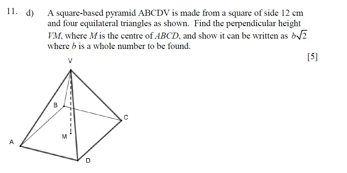 Question 15 - Eton College – 13 Plus Scholarship Exam 2018 – Maths A